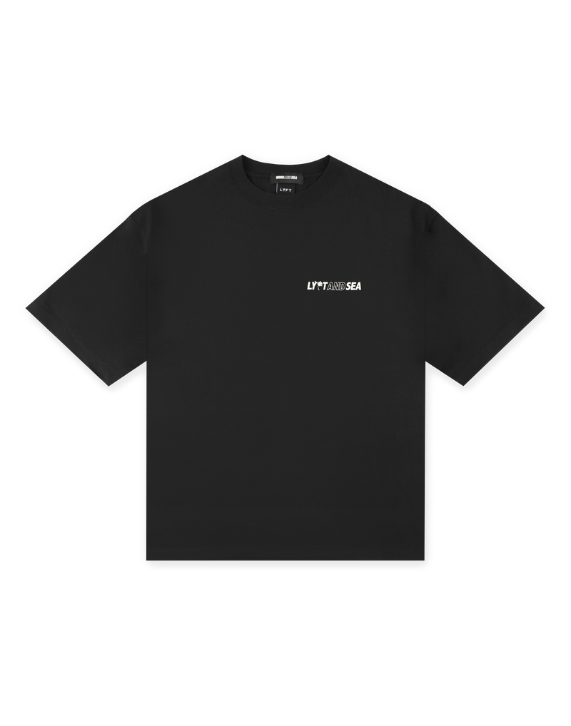 LÝFT × WIND AND SEA Limited Logo Big T-Shirt - Black