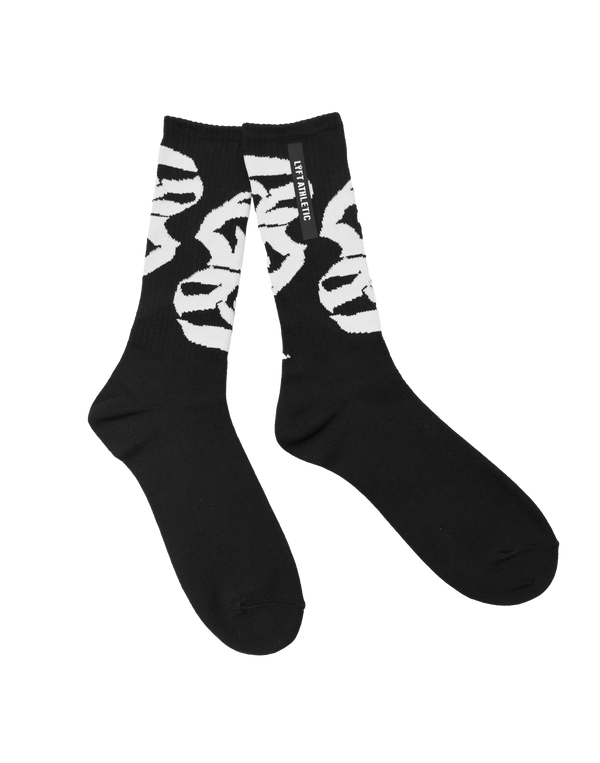 Faded Graphic Socks - Black