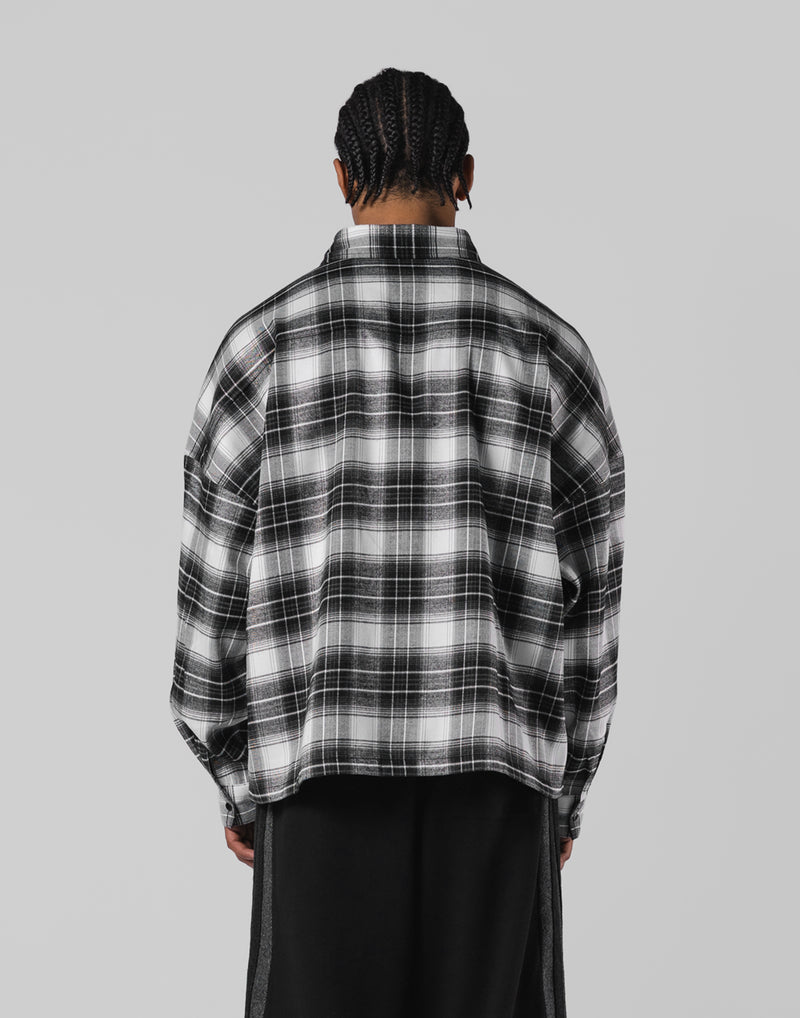 Script Logo Oversize Check Shirt - Black – LÝFT