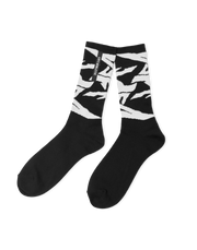 Faded Graphic Socks - Black