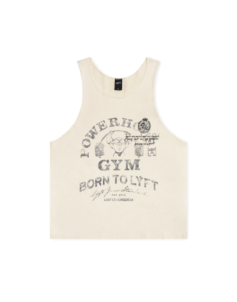 LÝFT × Power House Gym Vintage Relax Tanktop - Ivory