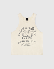 LÝFT × Power House Gym Vintage Relax Tanktop - Ivory