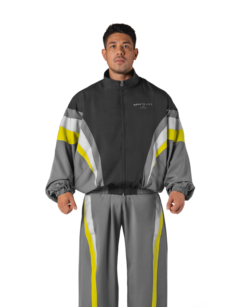 2Line Oversize Track Jacket V.2 - D.Grey – LÝFT 2Line Oversize Track Jacket V.2 - D.Grey – LÝFT