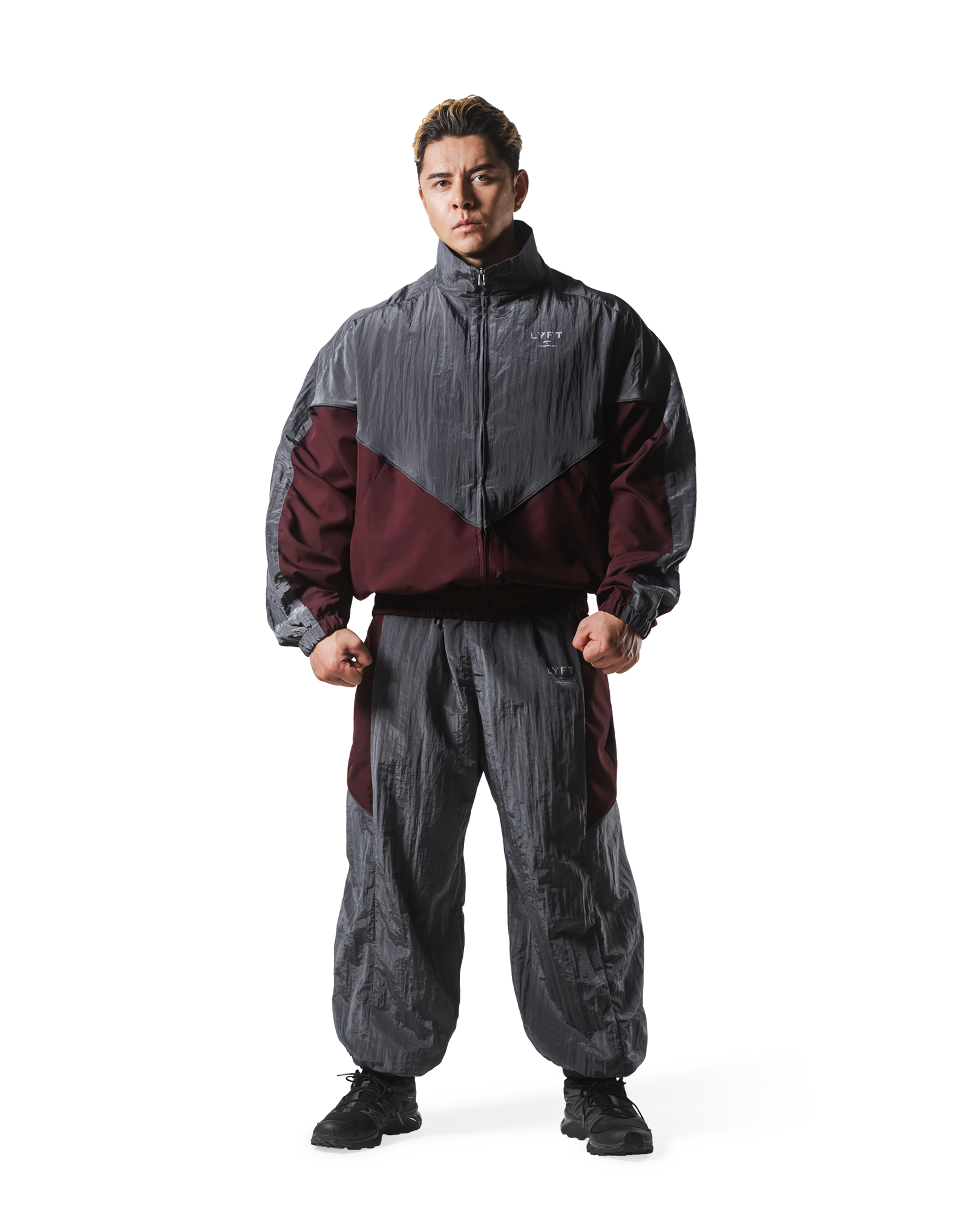 V-Form Oversize Track Jacket - D.Grey – LÝFT V-Form Oversize Track Jacket - D.Grey – LÝFT