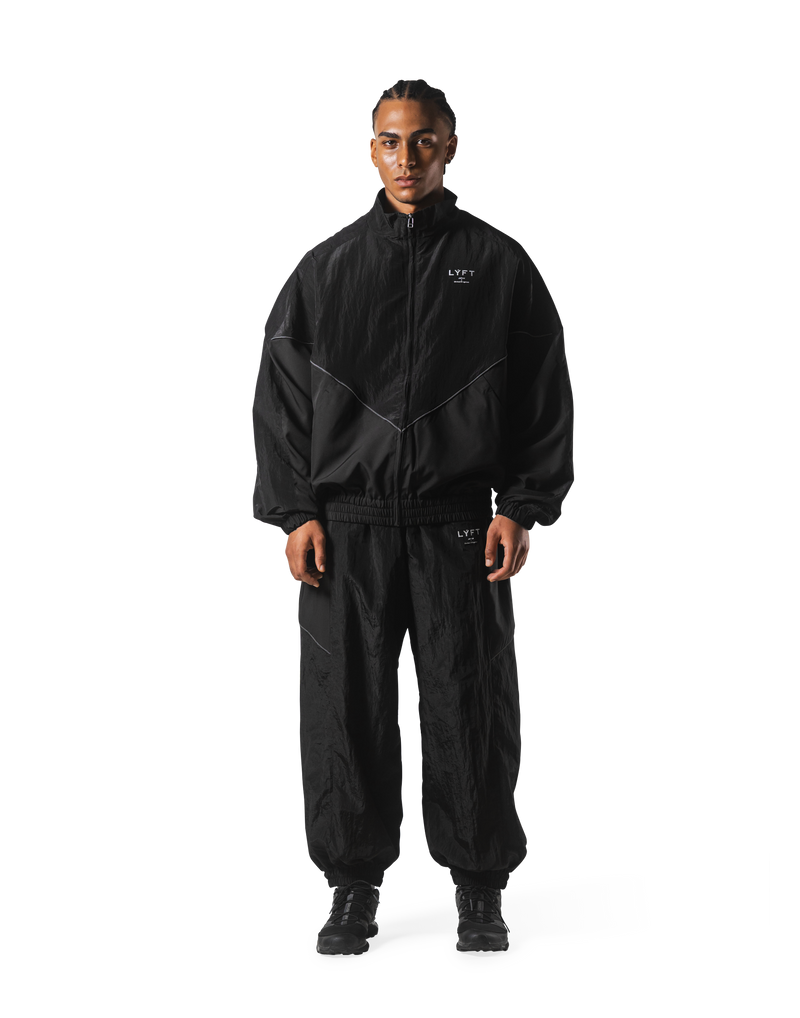 V-Form Oversize Track Jacket - Black