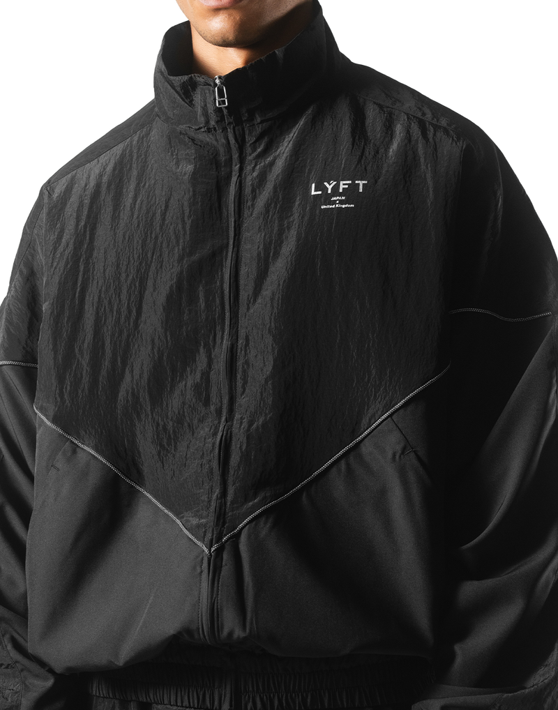 V-Form Oversize Track Jacket - Black