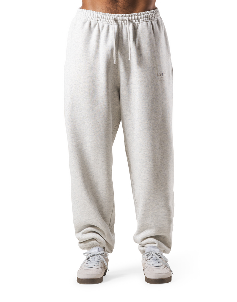 Relax Fit Loose Sweat Pants - Ivory