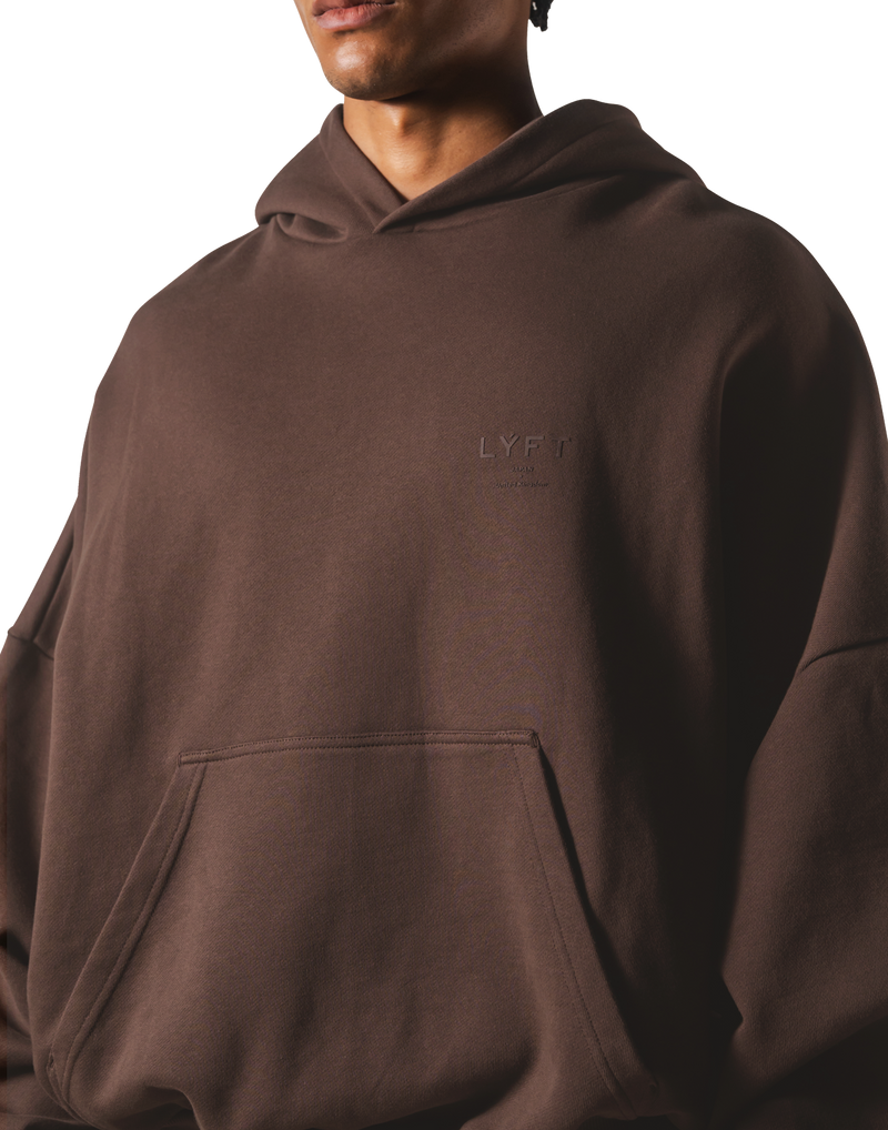 One Point LÝFT Oversize Sweat Hoodie - Brown