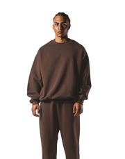 One Point LÝFT Oversize Crewneck Sweat - Brown