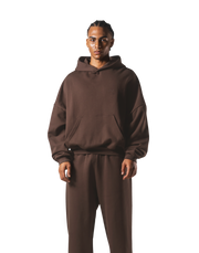 One Point LÝFT Oversize Sweat Hoodie - Brown