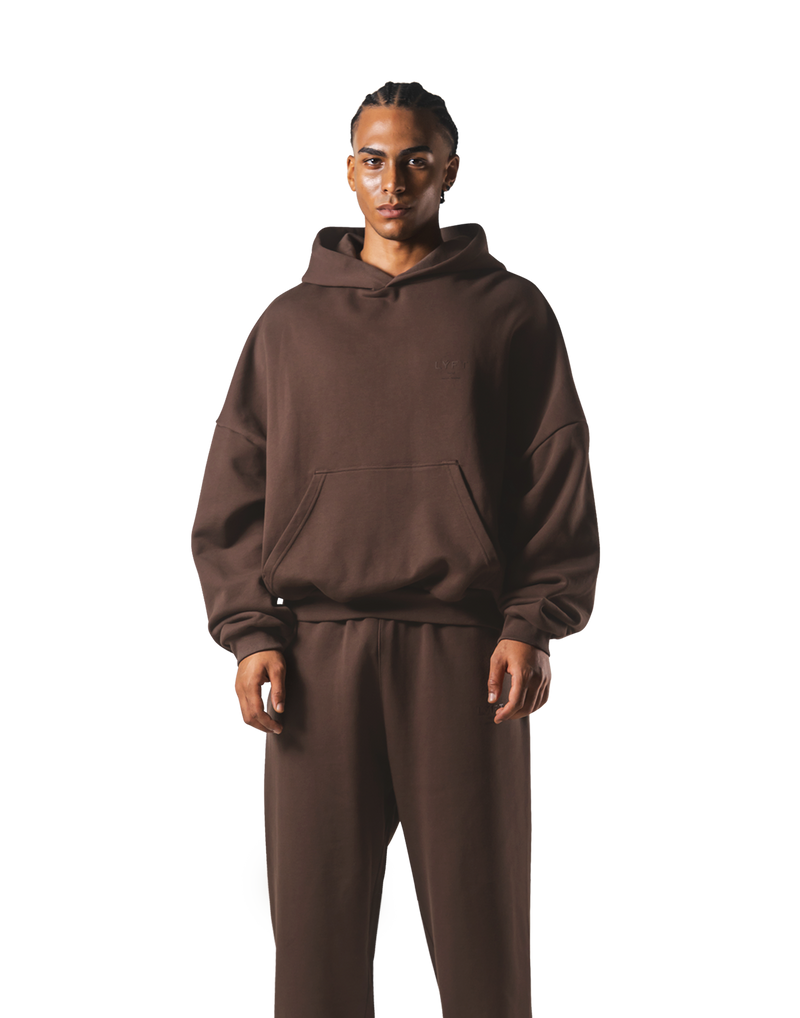 One Point LÝFT Oversize Sweat Hoodie - Brown