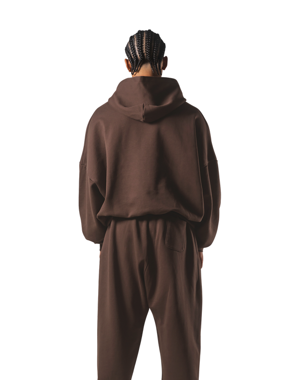 One Point LÝFT Oversize Sweat Hoodie - Brown