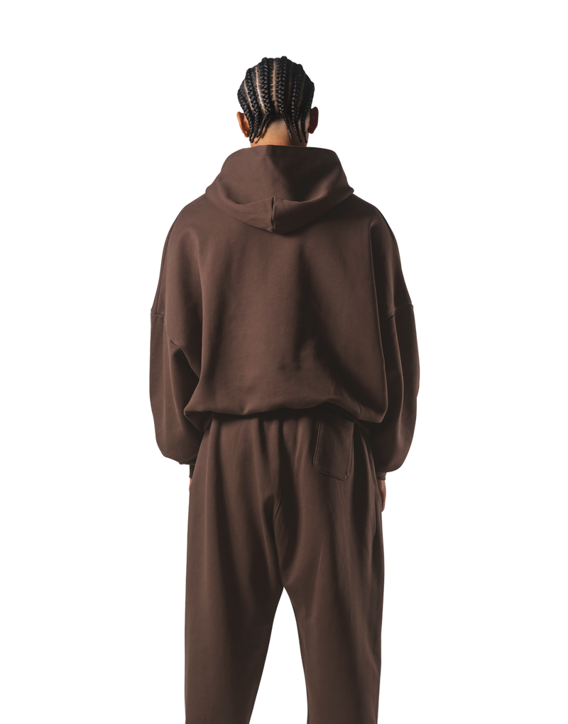 One Point LÝFT Oversize Sweat Hoodie - Brown