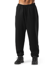 Relax Fit Loose Sweat Pants - Black