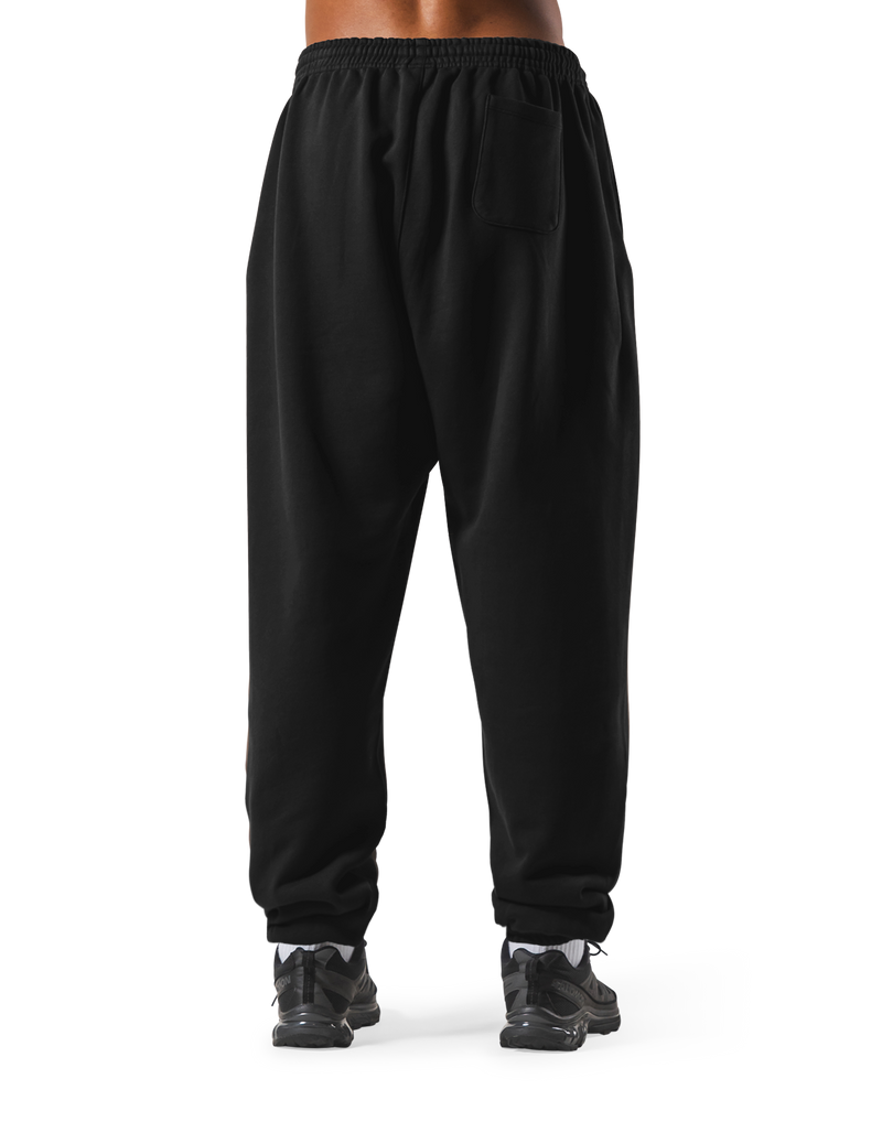 Relax Fit Loose Sweat Pants - Black