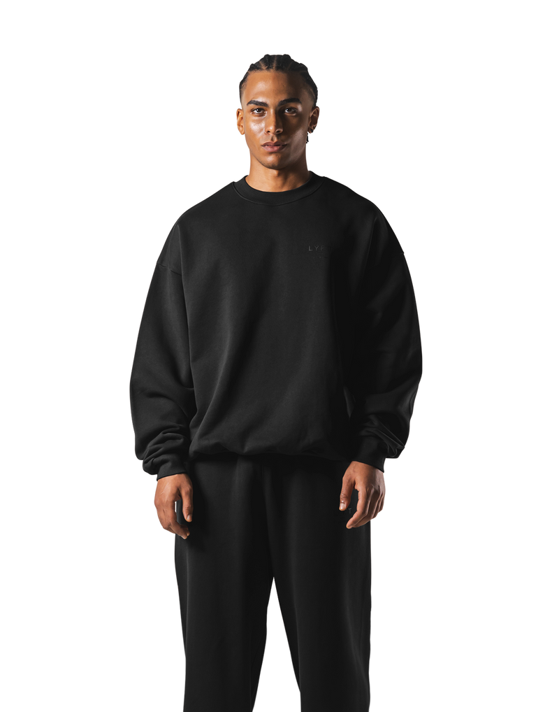 One Point LÝFT Oversize Crewneck Sweat - Black