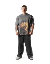 Herculean Graphic Vintage Big T-Shirt - D.Grey