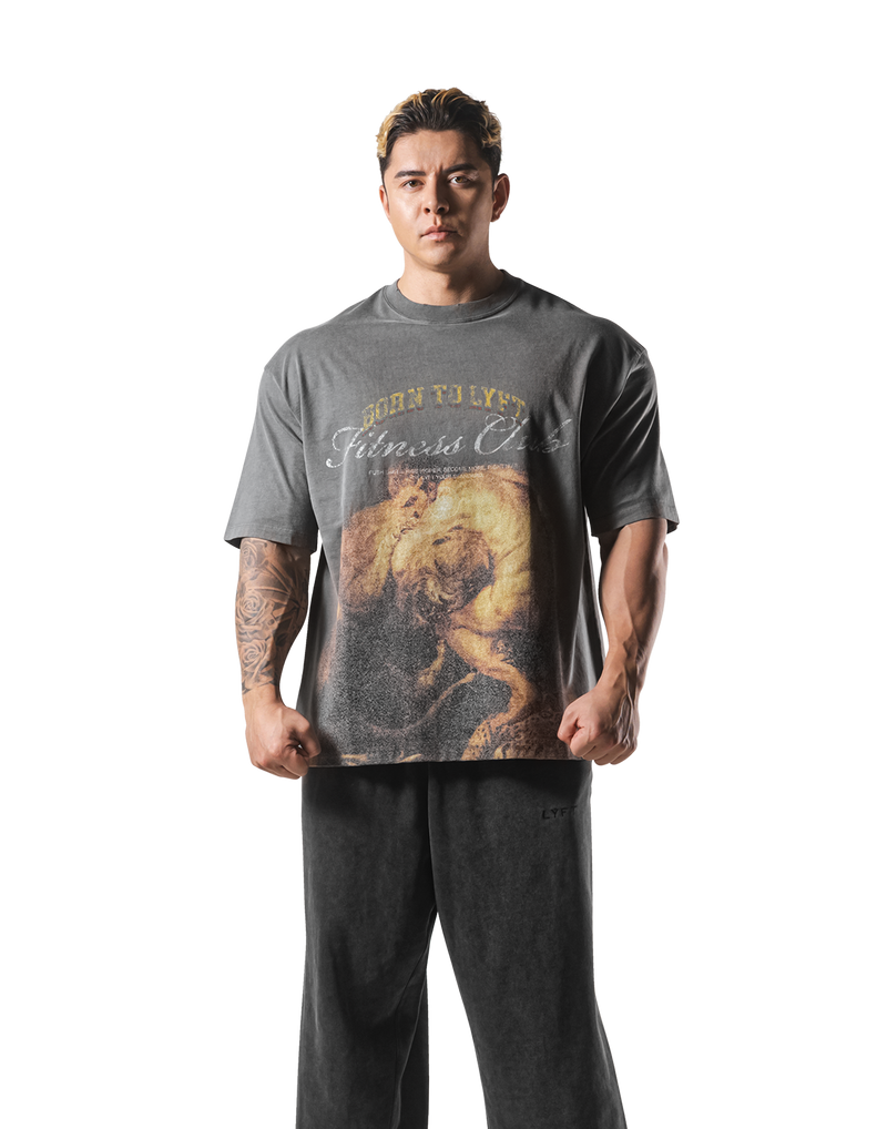 Herculean Graphic Vintage Big T-Shirt - D.Grey – LÝFT