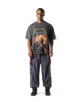 Herculean Graphic Vintage Big T-Shirt - Black