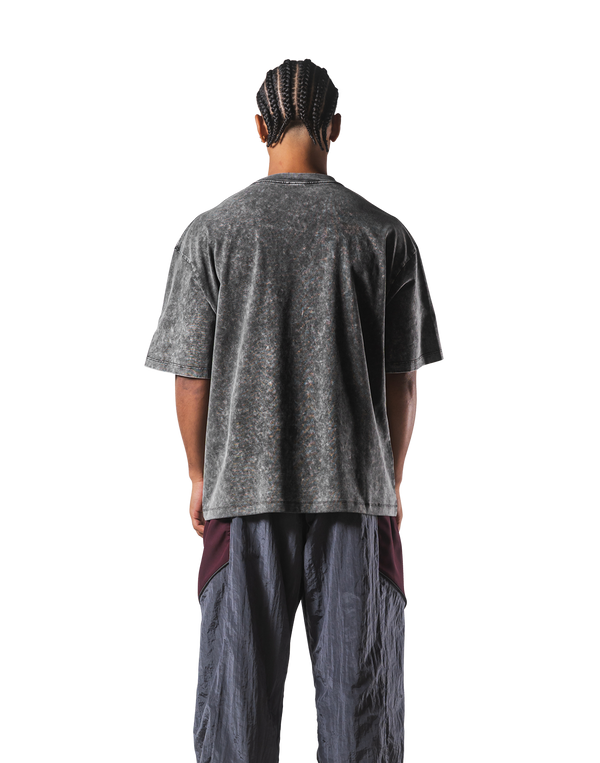 Herculean Graphic Vintage Big T-Shirt - Black