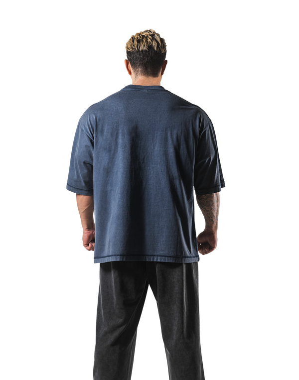 Vintage Emblem Extra Big T-Shirt - Navy