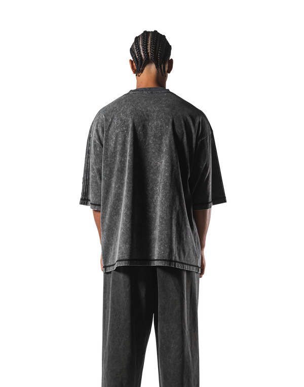 Vintage Emblem Extra Big T-Shirt - Black