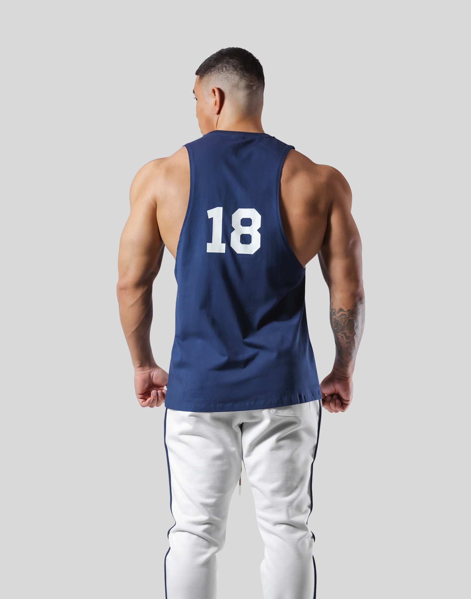 18 Logo Drop Tanktop - Navy – LÝFT