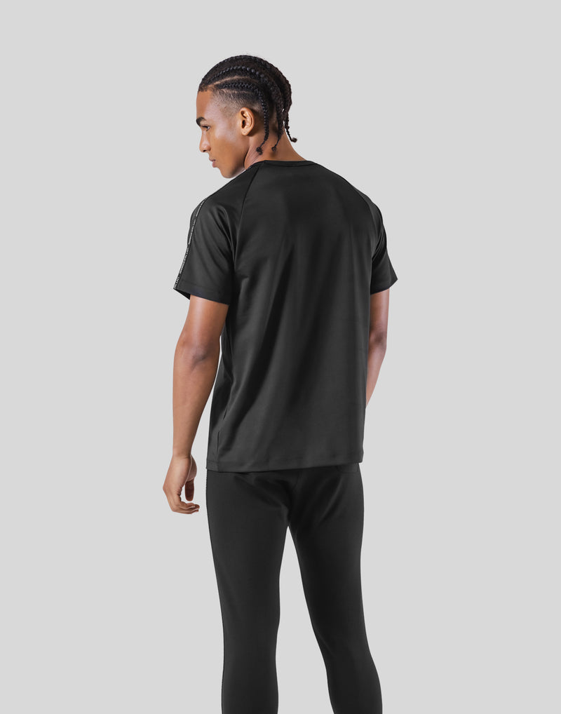 Logo Line Stretch T-Shirt - Black