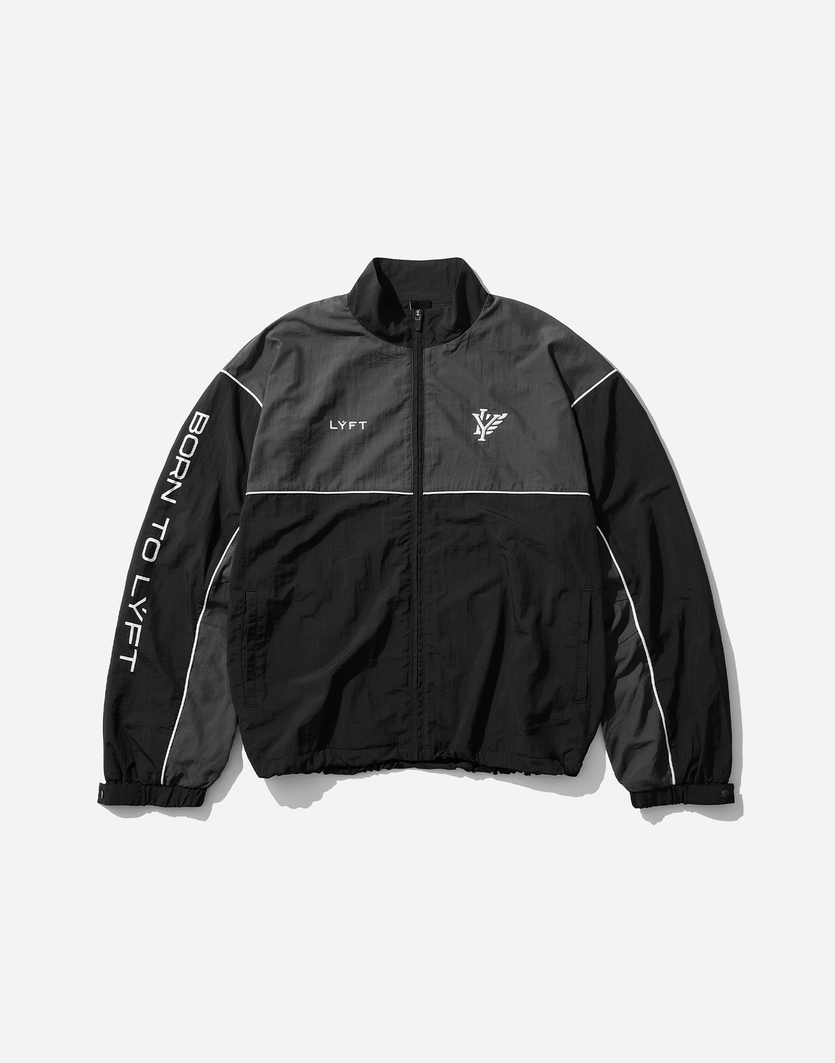 BORN TO LÝFT Racing Nylon Jacket - Grey