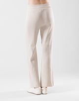 Rib Knit Flare Pants - Ivory