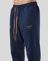 Emblem Oversize Sweat Pants - Navy