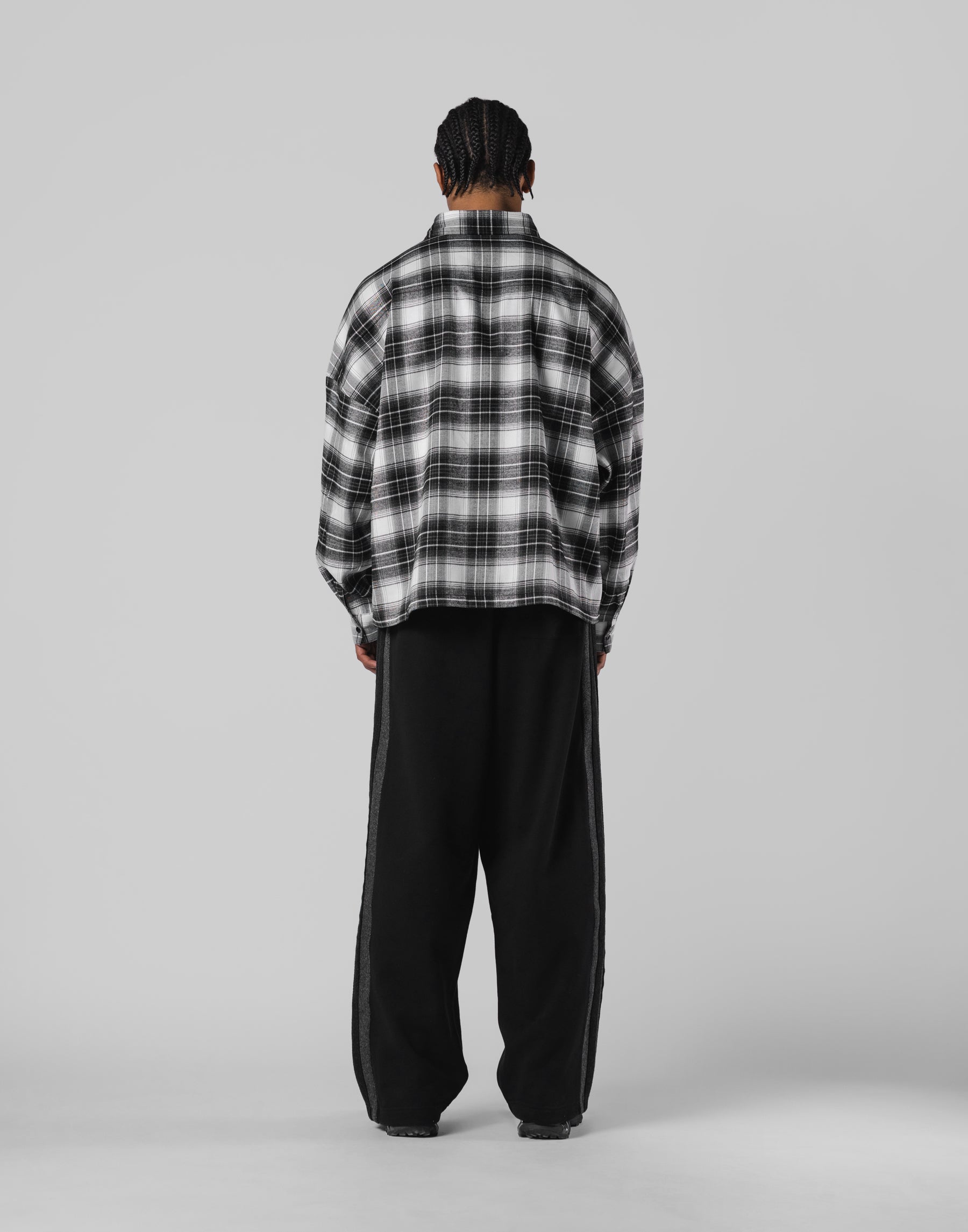 Script Logo Oversize Check Shirt - Black – LÝFT