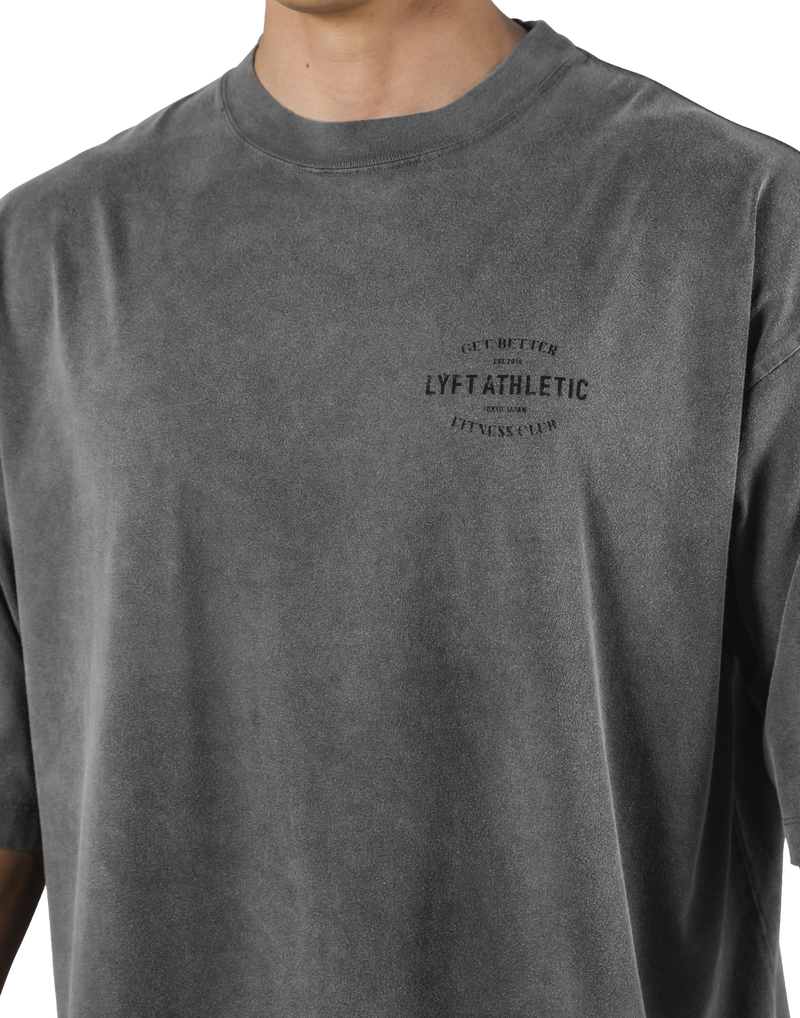 Horse Graphic Vintage Extra Big T-Shirt - D.Grey