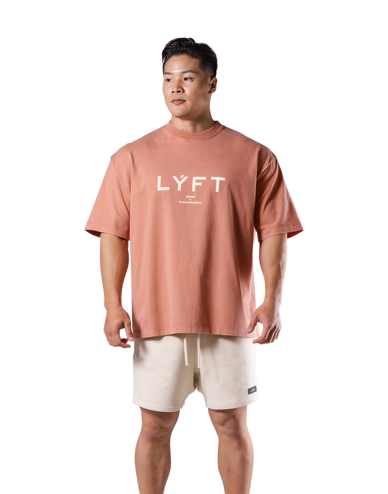 LÝFT Logo Vintage Big T-Shirt V.2 -Shirt - Orange