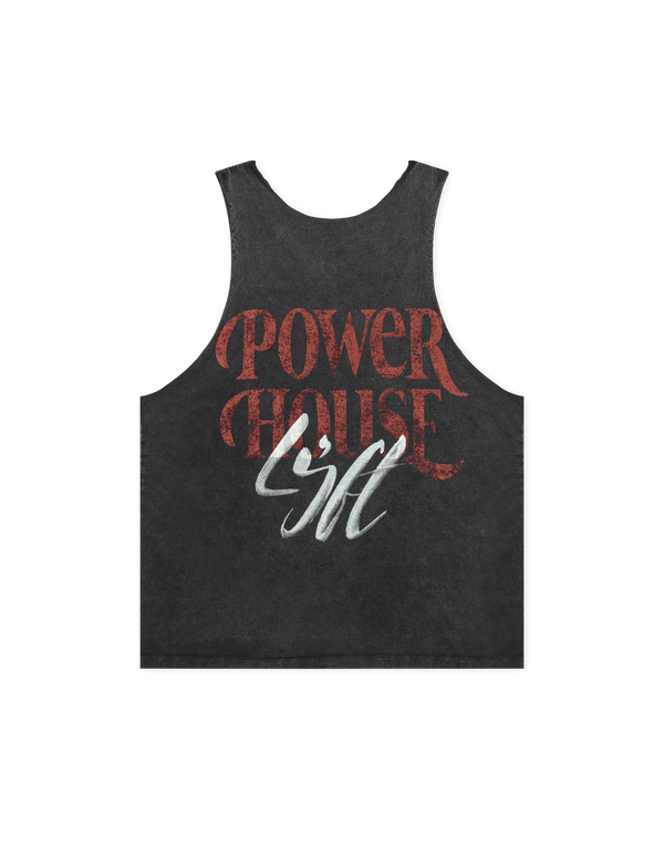 LÝFT × Power House Gym Vintage Relax Tanktop - Black