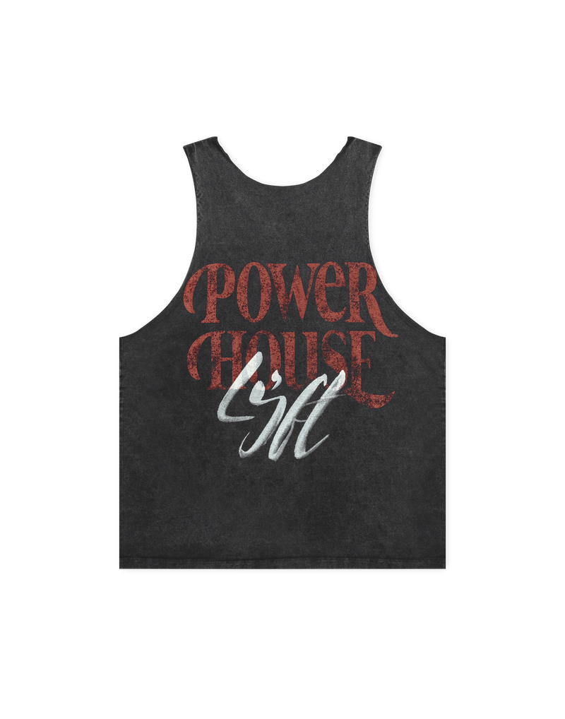 LÝFT × Power House Gym Vintage Relax Tanktop - Black