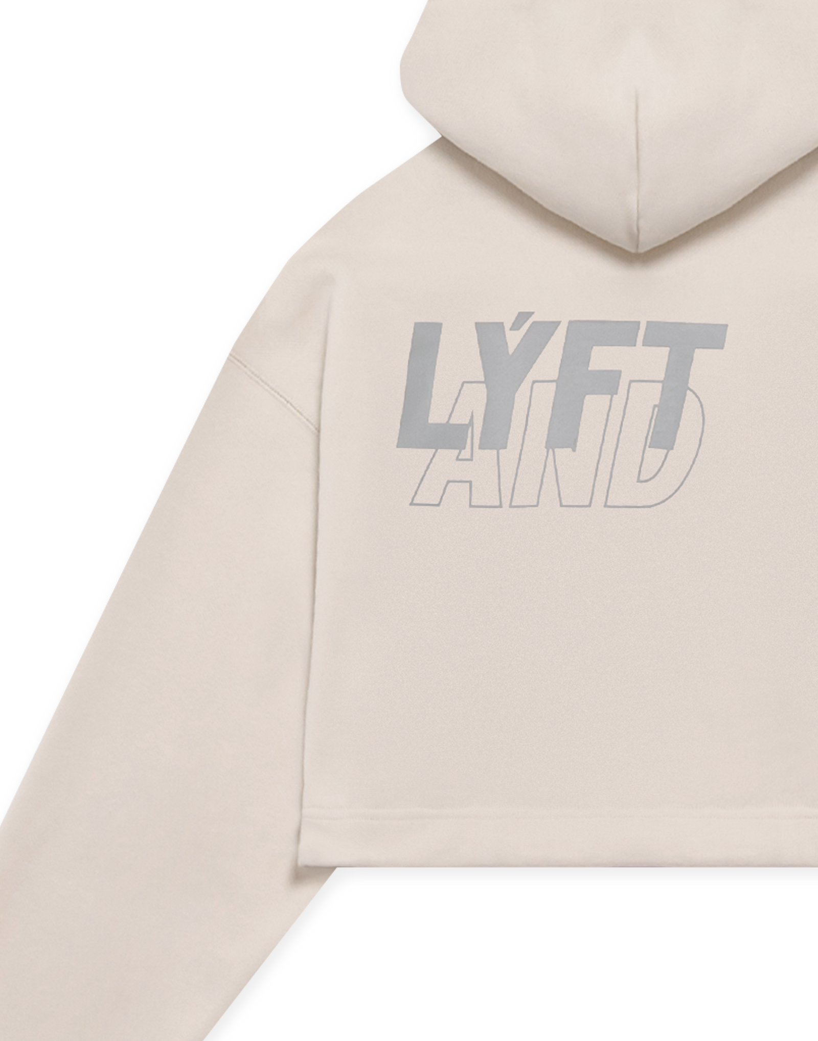 LÝFT × WIND AND SEA Wide Cropped Hoodie - Ivory