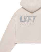 LÝFT × WIND AND SEA Wide Cropped Hoodie - Ivory