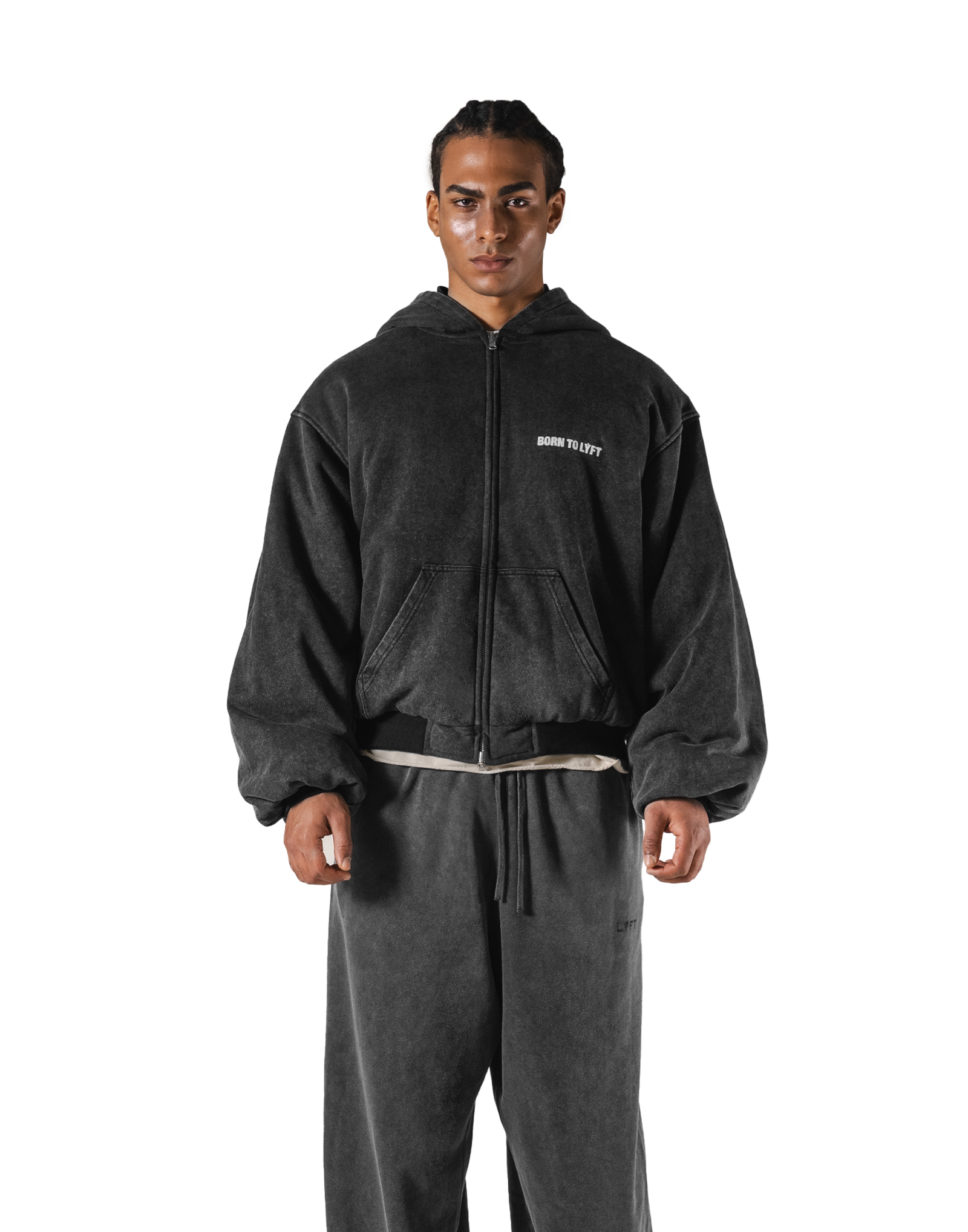 SWITCH LAYER™ Vintage Hoodie | MA-1 Puffer Jacket - Black – LÝFT