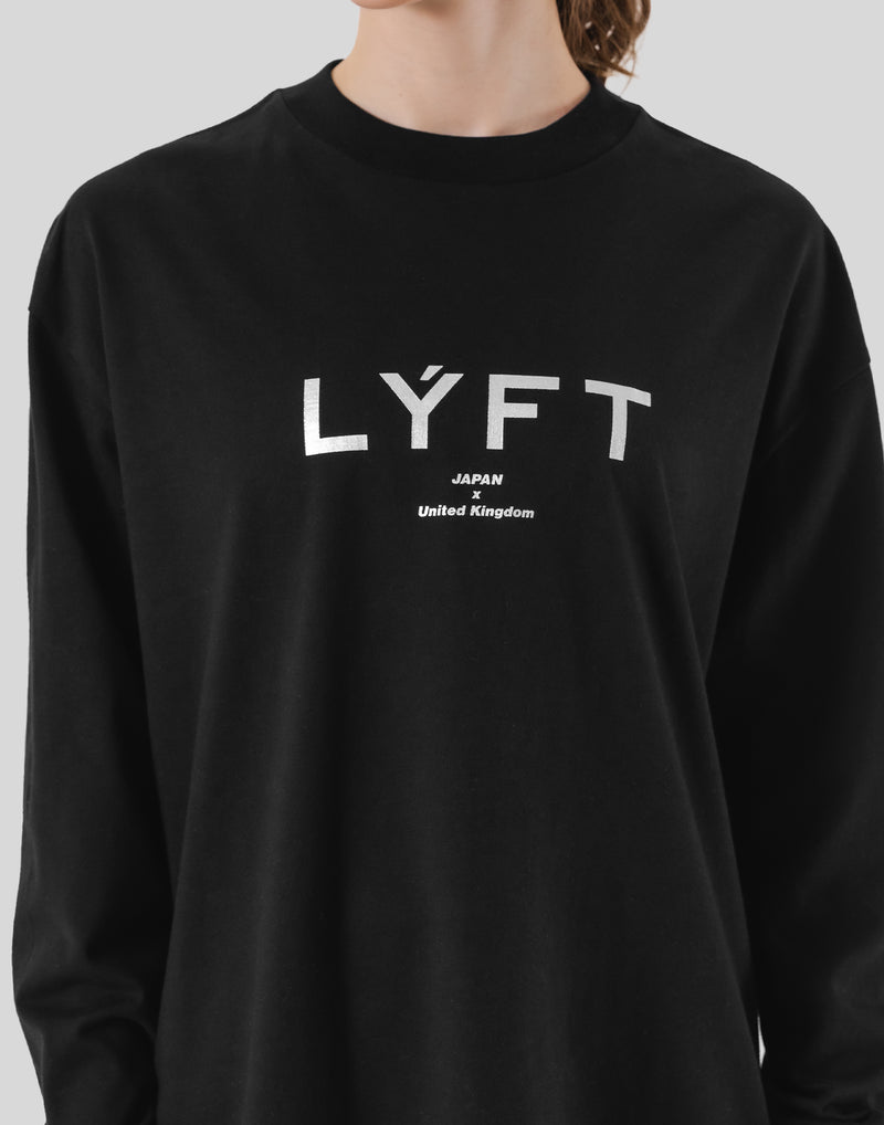 LÝFT Logo Long T-Shirt - Black