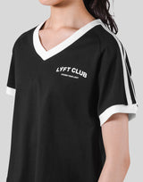 2Line V Neck T-Shirt - Black