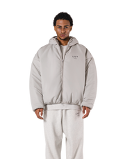 Oversize Hooded Puffer Jacket - Ivory