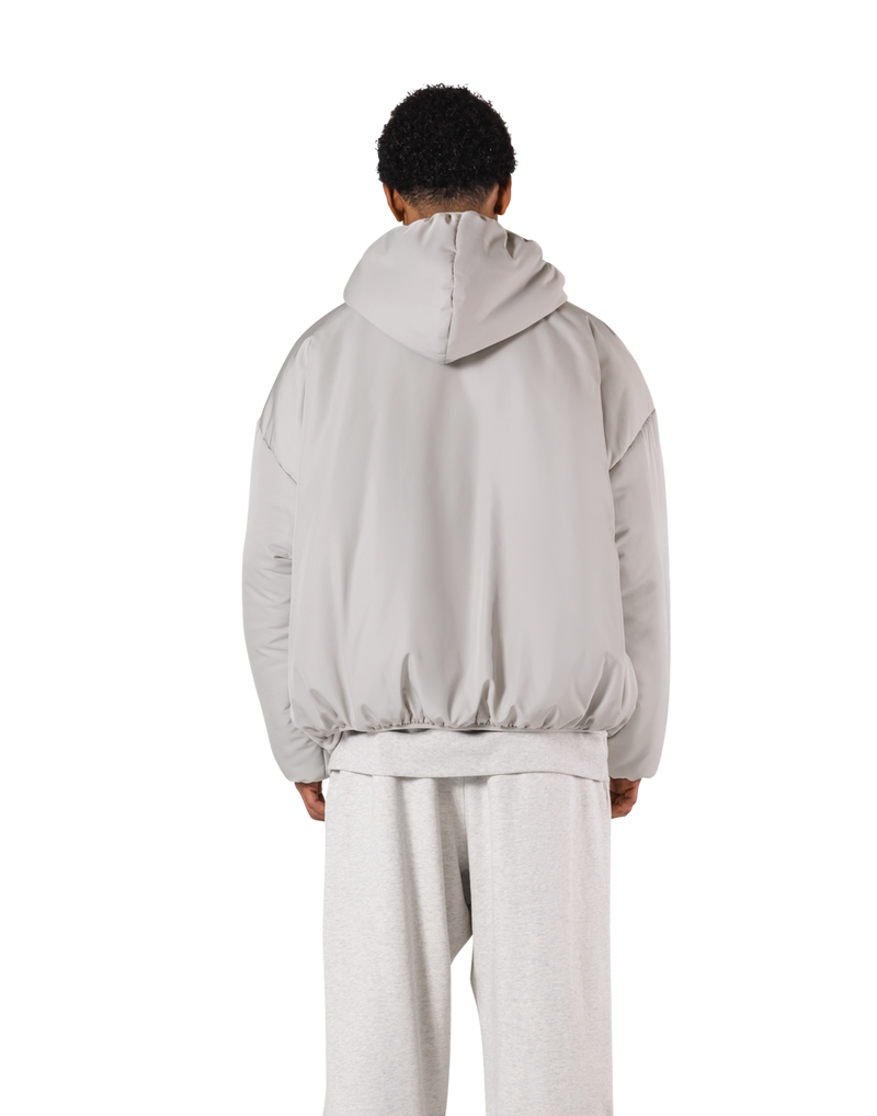 Oversize Hooded Puffer Jacket - Ivory