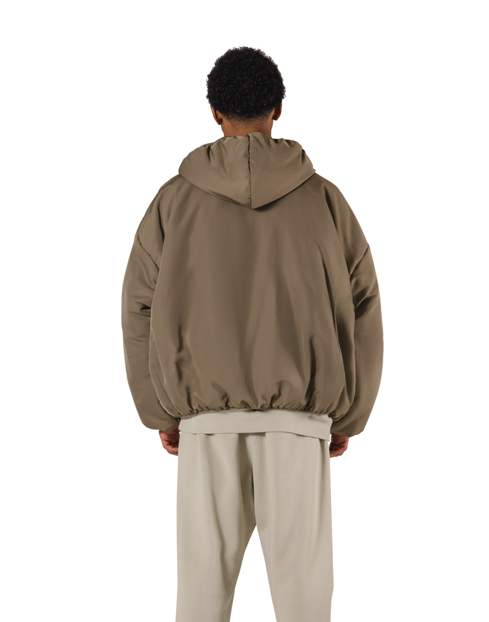 Oversize Hooded Puffer Jacket - Beige – LÝFT Oversize Hooded Puffer Jacket - Beige – LÝFT