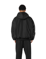 Oversize Hooded Puffer Jacket - Black