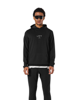 Standard Fit Stretch Pullover Hoodie - Black