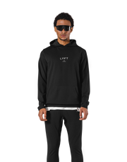 Standard Fit Stretch Pullover Hoodie - Black