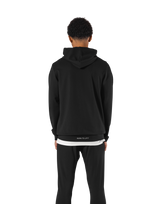 Standard Fit Stretch Pullover Hoodie - Black