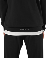 Standard Fit Stretch Pullover Hoodie - Black