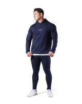 Standard Fit Stretch Pullover Hoodie - Navy